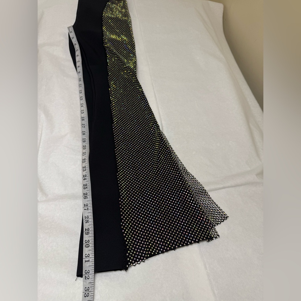 ◼️NWT;AKIRA Black and White Mesh Flare Pants◼️ - Picture 5 of 10